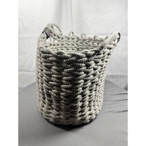 Project 62 Handcrafted 8" x 9" Coiled Rope Fishtail Weave Basket